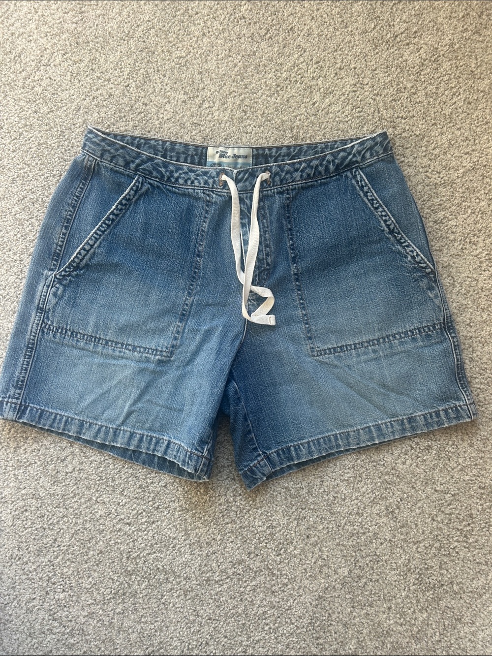 Old Navy Light Blue Denim Drawstring Shorts